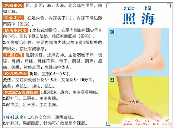 照海穴养生功效